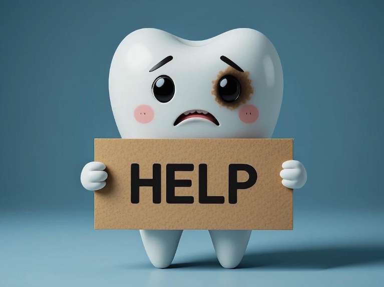 damaged tooth graphic 